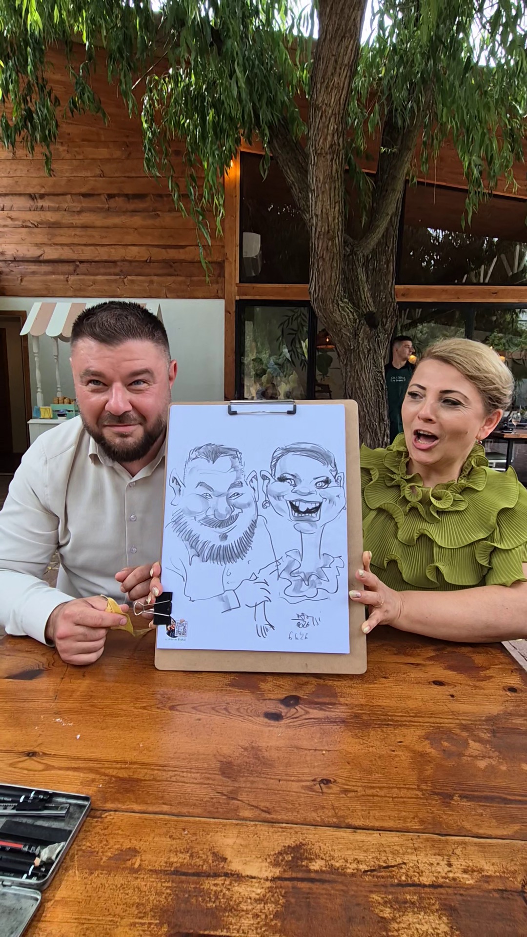 Caricature finished portrait